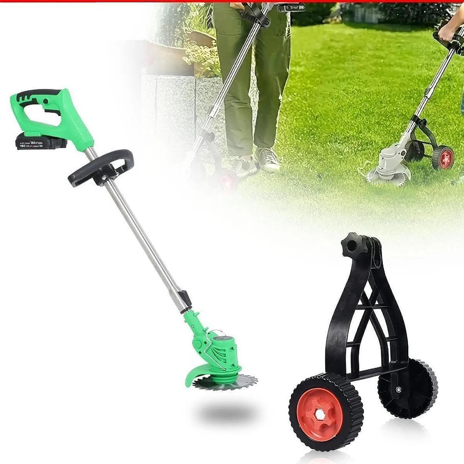 String Trimmer Wheel 25 mm Adjustable Weed Wacker Wheel for Cordless Grass Trimmer Easy Push Weed Trimmer Electric Brushcutter
String Trimmer Wheel 25 mm Adjustable Weed Wacker Wheel for Cordless Grass Trimmer Easy Push Weed Trimmer Electric Brushcutter
