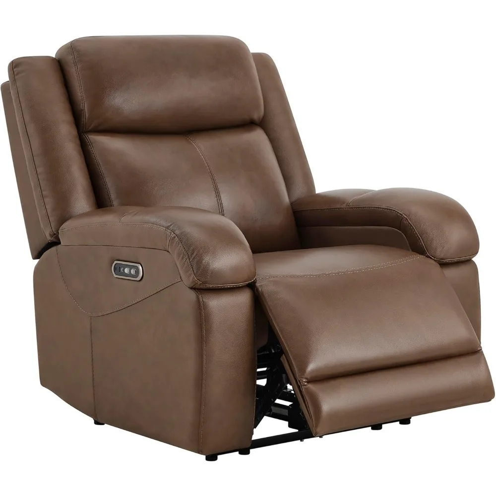 Genuine Leather Power Recliner Chairs for Adults, Wall Hugger RV Recliner with Power Headrest & Charging Ports
Genuine Leather Power Recliner Chairs for Adults, Wall Hugger RV Recliner with Power Headrest & Charging Ports
