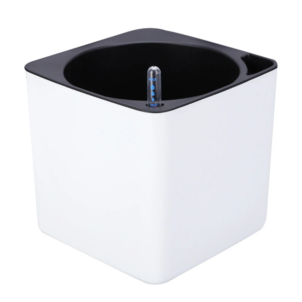 Automatic Self Watering Flower Pot Plastic Planter Desktop Holder Lazy Watering Square Large Capacity Nilometer Breathing Holes
Automatic Self Watering Flower Pot Plastic Planter Desktop Holder Lazy Watering Square Large Capacity Nilometer Breathing Holes