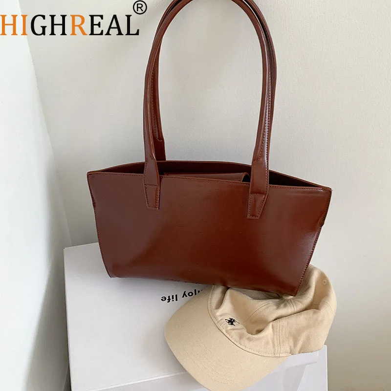 New Women Tote Bag Underarm Bag Large Capacity PU Leather Shoulder Bags Vintage Solid Crossbody Bag Trendy Briefcase Bags
New Women Tote Bag Underarm Bag Large Capacity PU Leather Shoulder Bags Vintage Solid Crossbody Bag Trendy Briefcase Bags