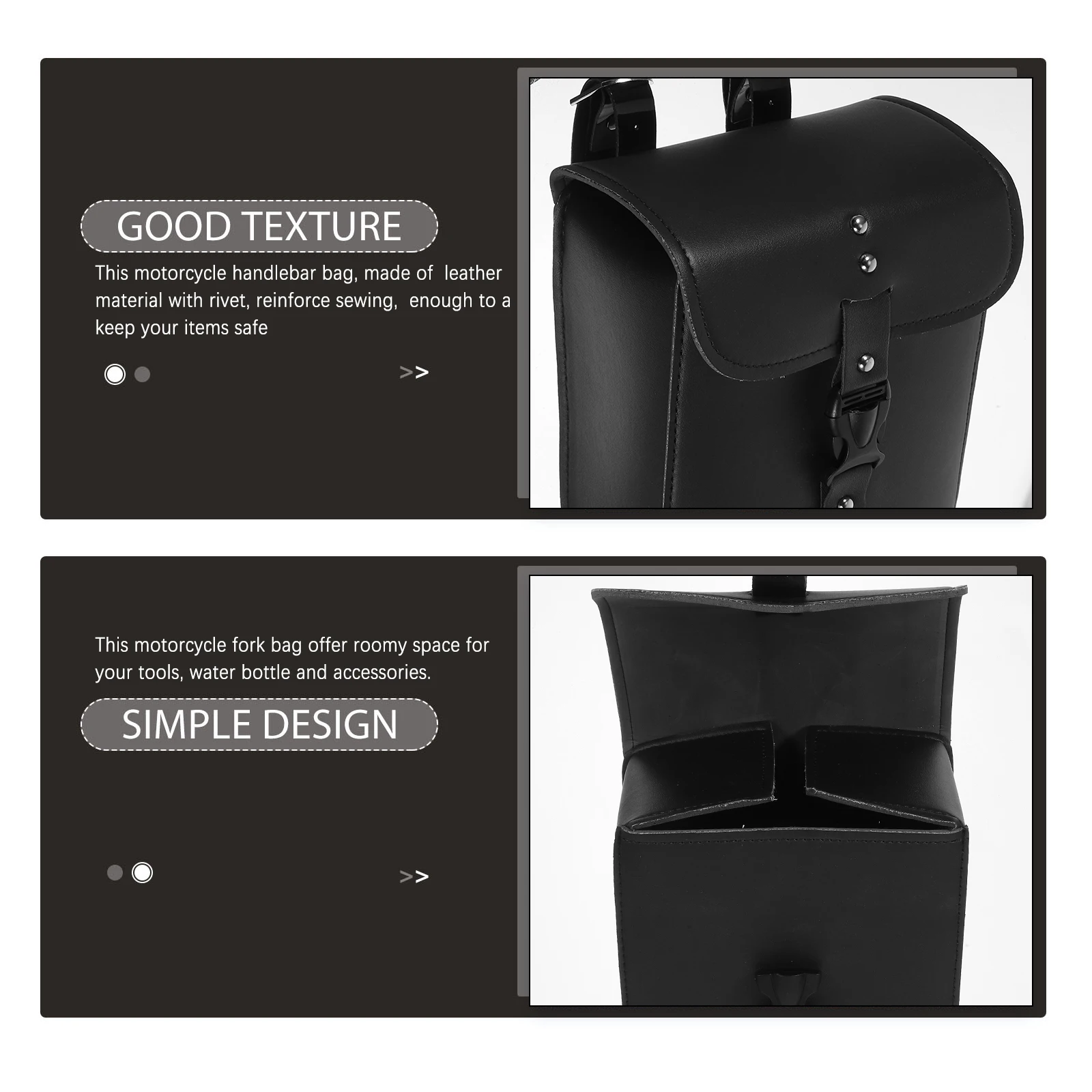 1 Pc Stylish Pu Leather Motorcycle Handlebar Bag Waterproof Saddlebag For Practical Storage And Decoration Black
1 Pc Stylish Pu Leather Motorcycle Handlebar Bag Waterproof Saddlebag For Practical Storage And Decoration Black