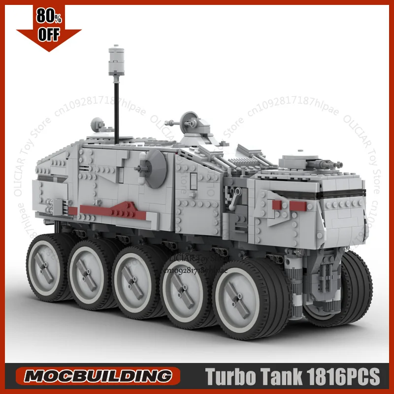 Space Movie Republic Army Turbo Tank MOC Building Blocks Heavy Assault Transport Vehicle Technology Bricks Collection Toys Gifts
Space Movie Republic Army Turbo Tank MOC Building Blocks Heavy Assault Transport Vehicle Technology Bricks Collection Toys Gifts