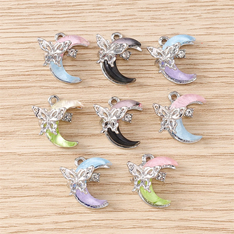 5pcs 12x17mm Cute Mix Colorful Crystal Moon Butterfly Charms Pendants for Jewelry Making DIY Necklaces Earrings Accessories Gift
5pcs 12x17mm Cute Mix Colorful Crystal Moon Butterfly Charms Pendants for Jewelry Making DIY Necklaces Earrings Accessories Gift