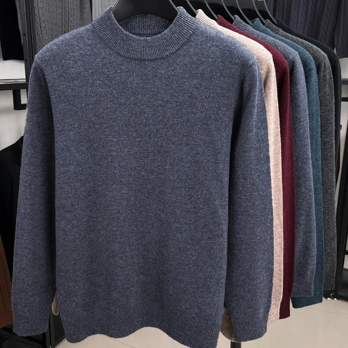 Winter 100% pure wool sweater men's business casual semi-turtleneck thickened warm sweater knitted jumper
Winter 100% pure wool sweater men's business casual semi-turtleneck thickened warm sweater knitted jumper