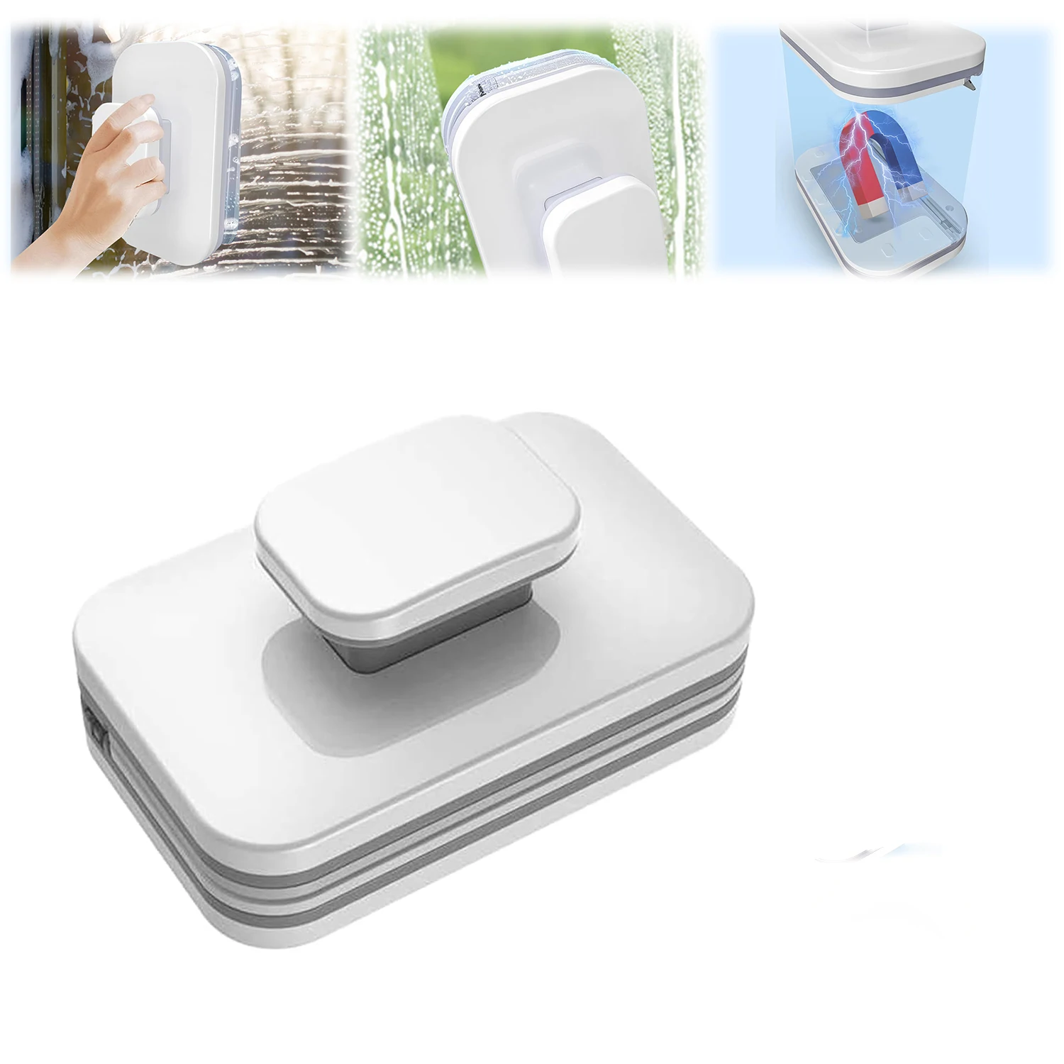 Universal Double sided High-rise Household Window Cleaner Powerful Magnetic Double-layer High-rise Cleaning Brush Cleaning Tool
Universal Double sided High-rise Household Window Cleaner Powerful Magnetic Double-layer High-rise Cleaning Brush Cleaning Tool
