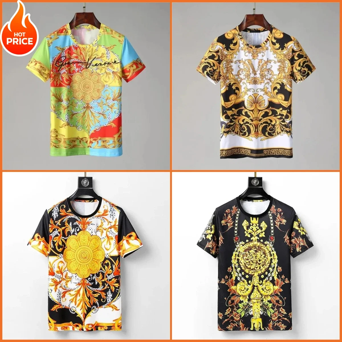 Men's and Women's Summer T-shirts 3D Printed Baroque Royal Luxury Small Floral Round Neck Short Sleeve Loose Oversized Nice Top
Men's and Women's Summer T-shirts 3D Printed Baroque Royal Luxury Small Floral Round Neck Short Sleeve Loose Oversized Nice Top