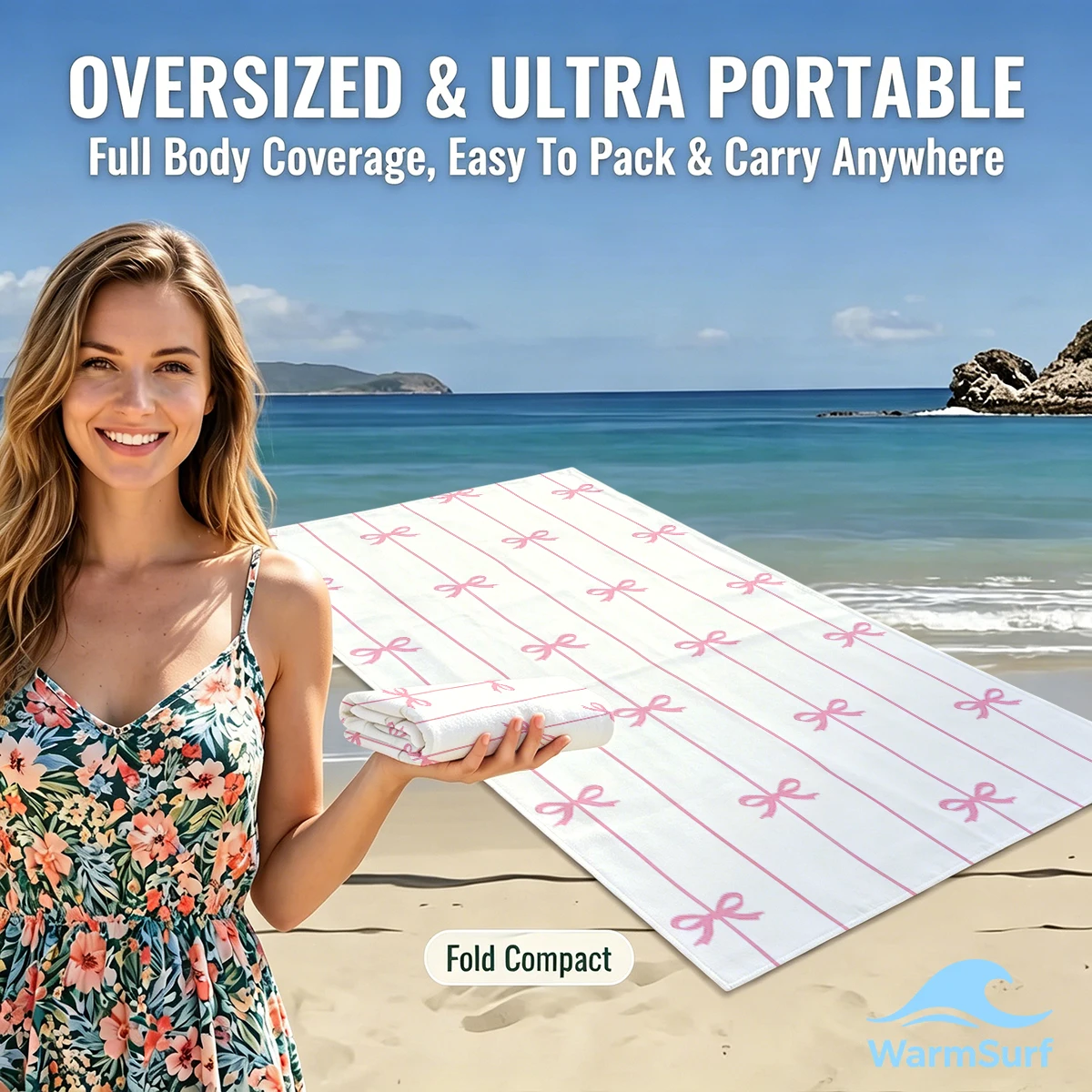 Cream Pink Bow Quick Drying Beach Towels Ultra Lightweight Fast-drying Super Absorbent It is a must-have item for summer
Cream Pink Bow Quick Drying Beach Towels Ultra Lightweight Fast-drying Super Absorbent It is a must-have item for summer