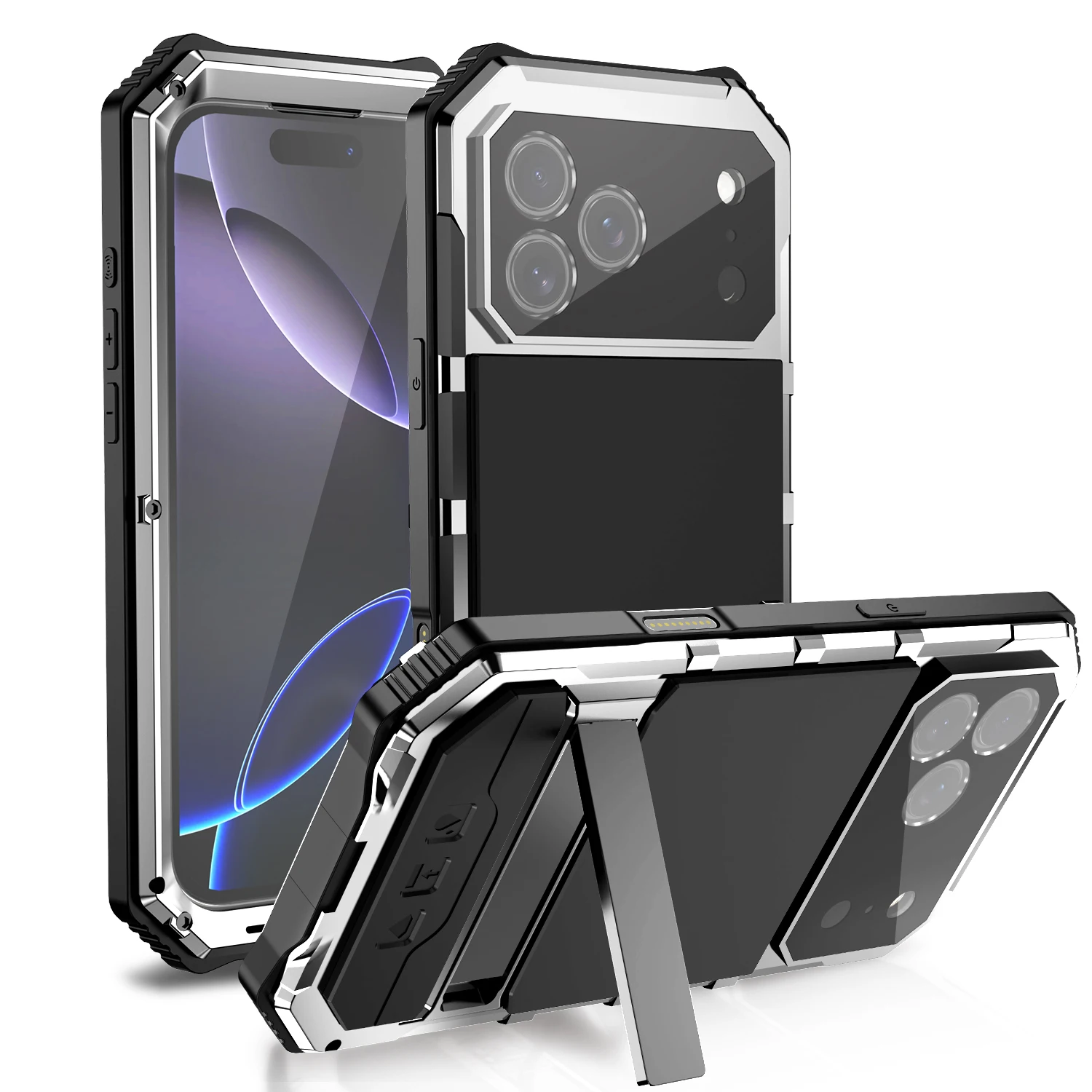 R-just Rugged Armor 360 Full Support Mobile Phone Case For Iphone Air 16e 17 16 15 Pro Max Plus Metal Aluminum Shockproof Cover
R-just Rugged Armor 360 Full Support Mobile Phone Case For Iphone Air 16e 17 16 15 Pro Max Plus Metal Aluminum Shockproof Cover