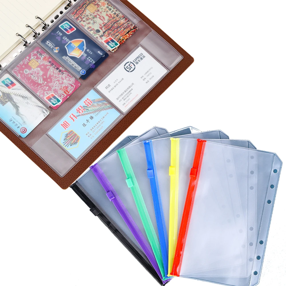 12pcs 6-Hole Binder Pockets Waterproof PVC Cash Budget Envelopes Zipper Binder Pouches for Notebook Planner Journey Binders
12pcs 6-Hole Binder Pockets Waterproof PVC Cash Budget Envelopes Zipper Binder Pouches for Notebook Planner Journey Binders