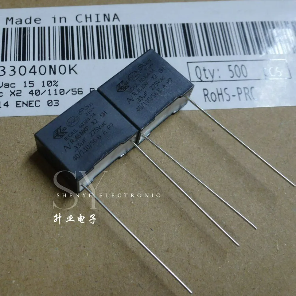 10pcs/lot AV R46 0.33uf 275VAC 330nf u33 334 K Brand New 15mm Film Capacitor (Height: 14mm) R46KI333040N0K
10pcs/lot AV R46 0.33uf 275VAC 330nf u33 334 K Brand New 15mm Film Capacitor (Height: 14mm) R46KI333040N0K