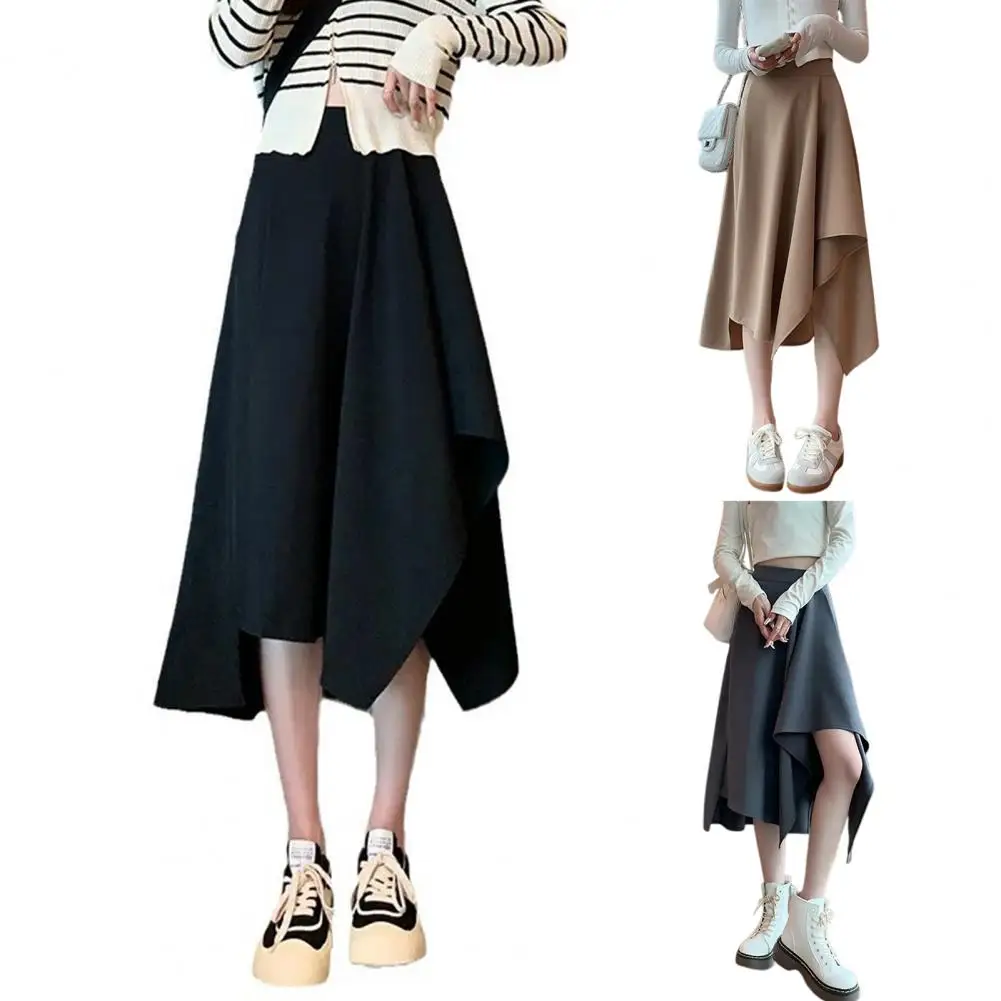 Vintage Irregular Hem Midi Skirt Chic Fashion Women High Waist A-line Skirt Elegant Office Lady Flowy Skirt Streetwear
Vintage Irregular Hem Midi Skirt Chic Fashion Women High Waist A-line Skirt Elegant Office Lady Flowy Skirt Streetwear