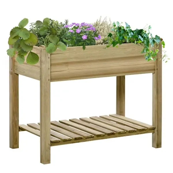 36' x 20' x 30' Raised Garden Bed with Legs and Storage Shelf, Elevated Wood Planter Box, Gardening
36' x 20' x 30' Raised Garden Bed with Legs and Storage Shelf, Elevated Wood Planter Box, Gardening