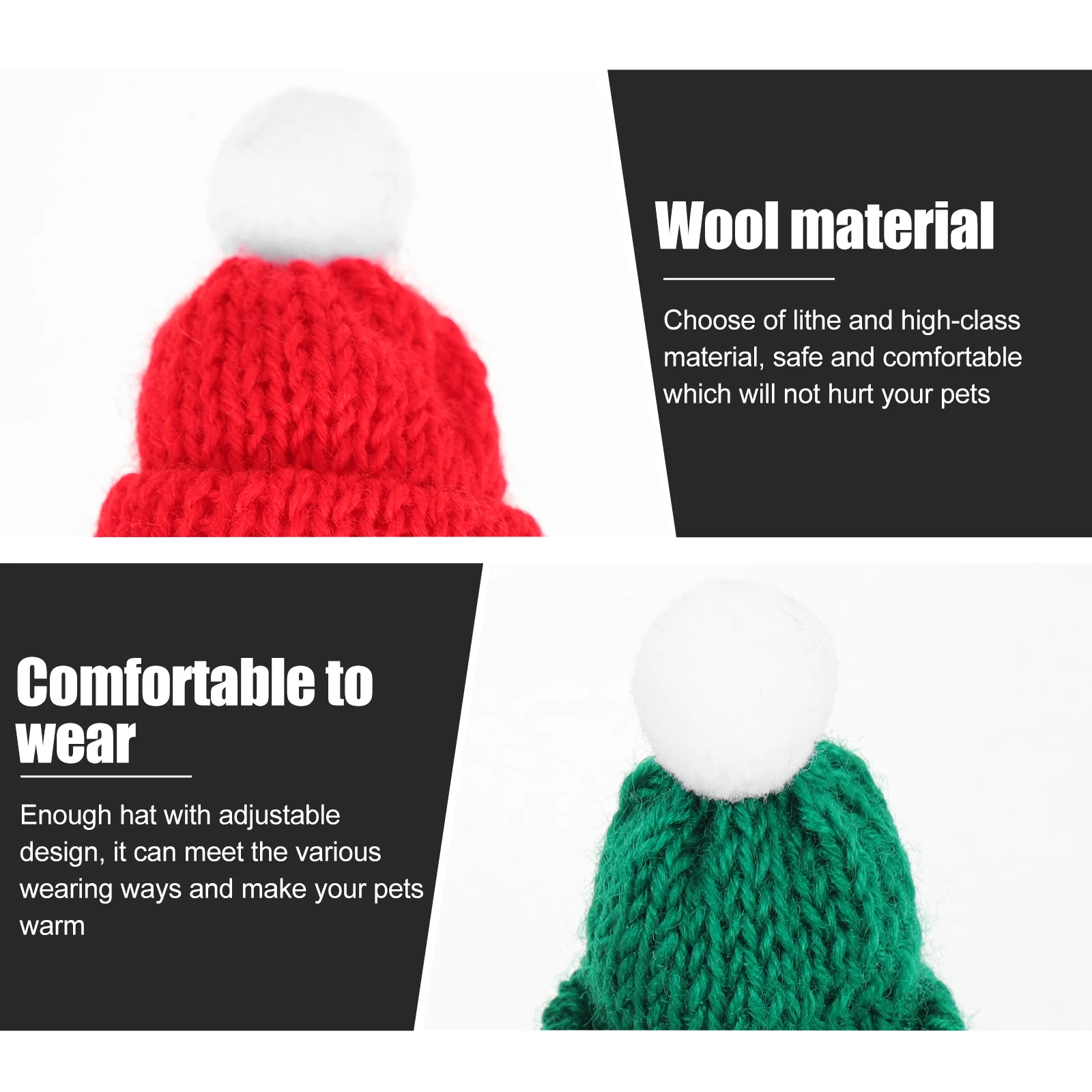 1 set Pet Christmas Hats Mini Knitted Santa Caps Adjustable Straps Red Green Colors Hamster Lizard Guinea Pigs Pets Supplies
1 set Pet Christmas Hats Mini Knitted Santa Caps Adjustable Straps Red Green Colors Hamster Lizard Guinea Pigs Pets Supplies