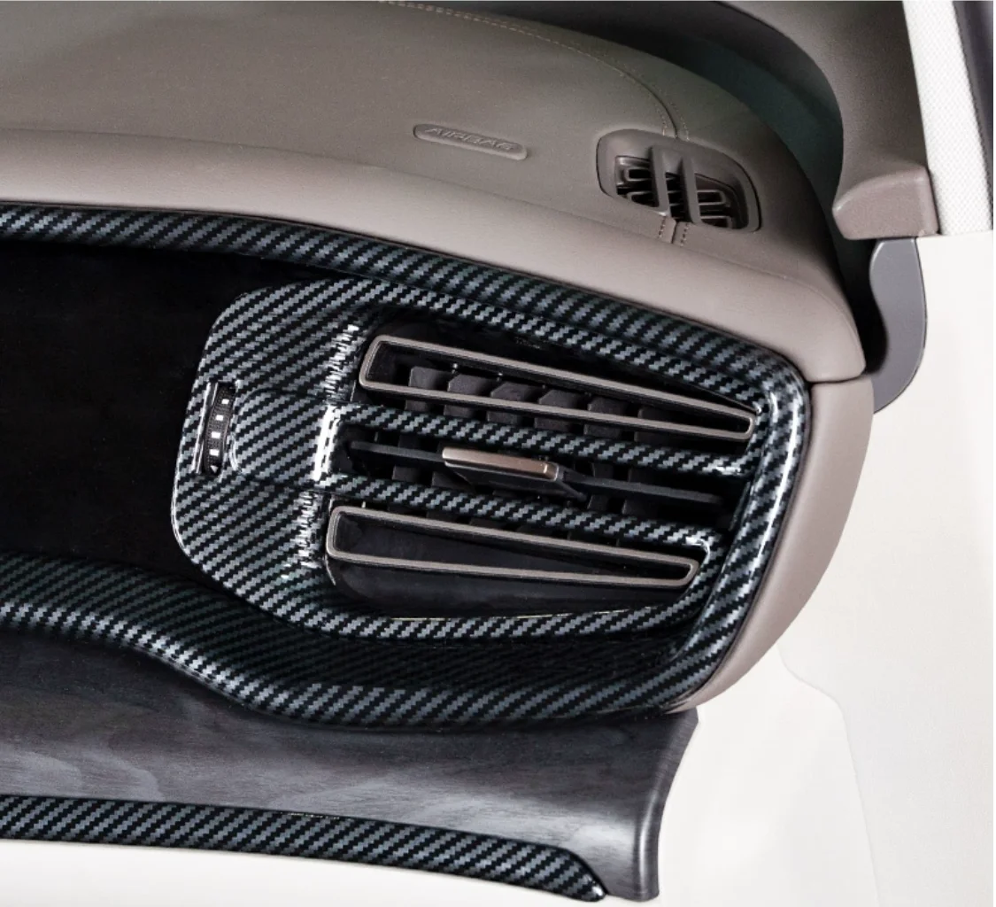 Suitable for BYD DENZA D9 2023 left right air outlet ABS decoration Auto Parts carbon fibre Peach wood 2 piece set
Suitable for BYD DENZA D9 2023 left right air outlet ABS decoration Auto Parts carbon fibre Peach wood 2 piece set