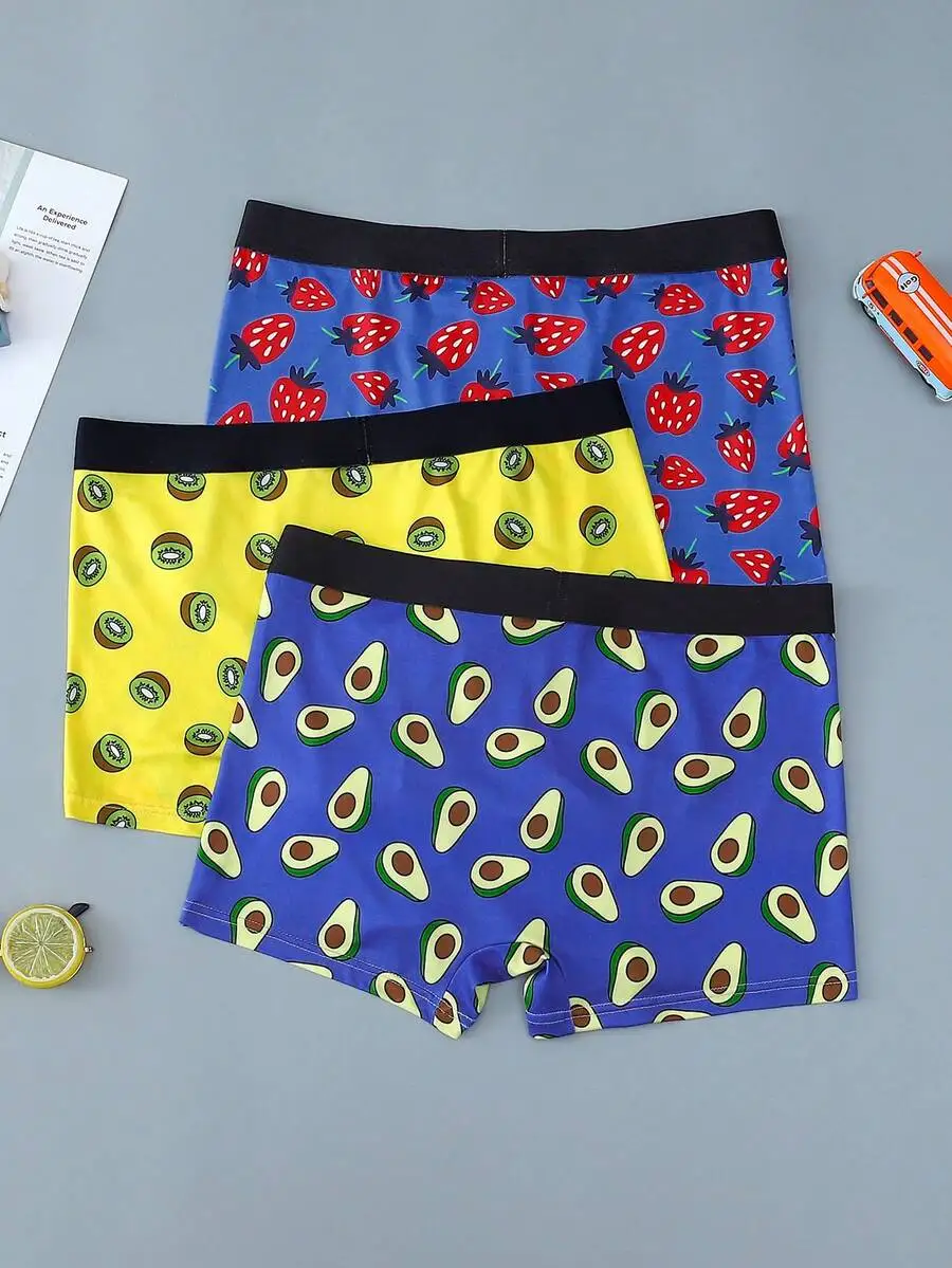 3pcs Mens Boxer Briefs Fruit Print Elastic Waist Underwear
3pcs Mens Boxer Briefs Fruit Print Elastic Waist Underwear