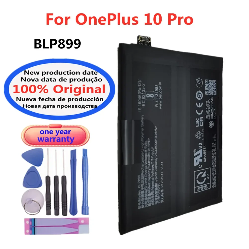 BLP899 100% оригинальный сменный аккумулятор для One Plus 1 + OnePlus 10 Pro 10Pro аккумулятор для телефона 2500 мАч x2 + Инструменты
BLP899 100% оригинальный сменный аккумулятор для One Plus 1 + OnePlus 10 Pro 10Pro аккумулятор для телефона 2500 мАч x2 + Инструменты