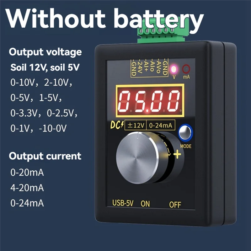 AA46 HOT-SG-002 Analog Voltage And Current Signal Generator Handheld Voltage Current Signal Generator Electronic Measuring Instr
AA46 HOT-SG-002 Analog Voltage And Current Signal Generator Handheld Voltage Current Signal Generator Electronic Measuring Instr