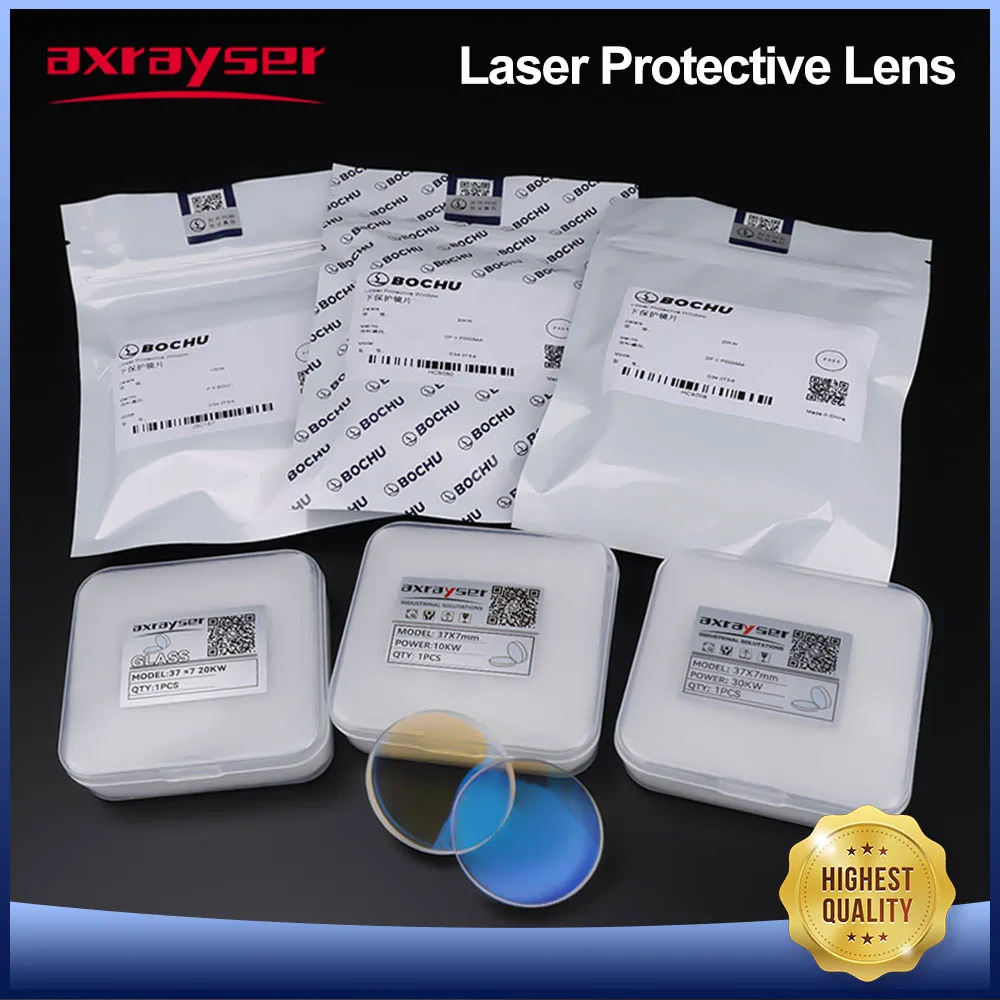 BOCHU Original Laser Protective Windows 21.5x2 25.4x4 Axrayser 34x5 37x7 Ultra Laser Protection Lens for BOCHU Raytools Cutting