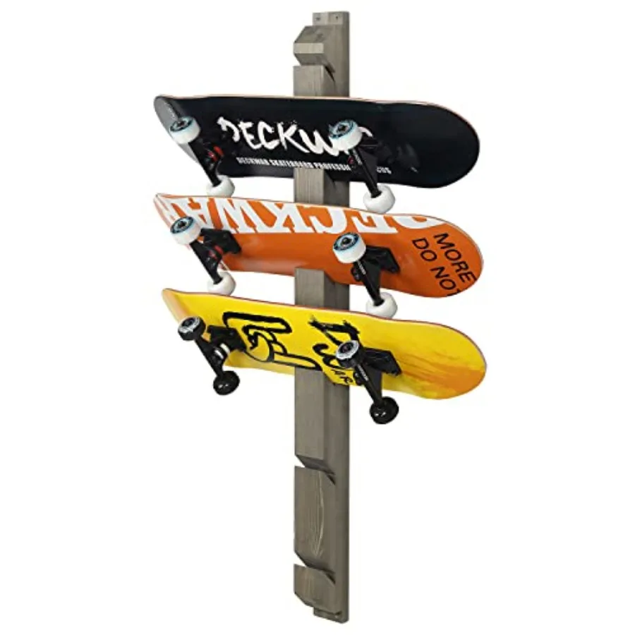 Modern Wall Mounted Rustic Burnt Solid Wood Skateboard Display Rack Hanging Longboard Storage Organizer with Diagonal Cutout Sl
Modern Wall Mounted Rustic Burnt Solid Wood Skateboard Display Rack Hanging Longboard Storage Organizer with Diagonal Cutout Sl