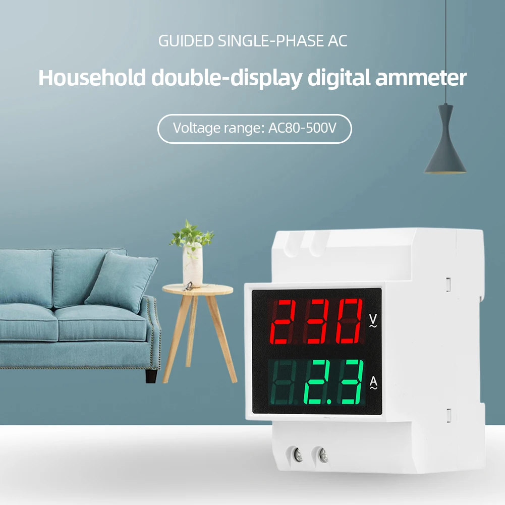 Digital Voltage Ammeter AC/DC 80-300V Current Meter with Dual LED Display for Electrical DIY Projects and Power Monitoring
Digital Voltage Ammeter AC/DC 80-300V Current Meter with Dual LED Display for Electrical DIY Projects and Power Monitoring