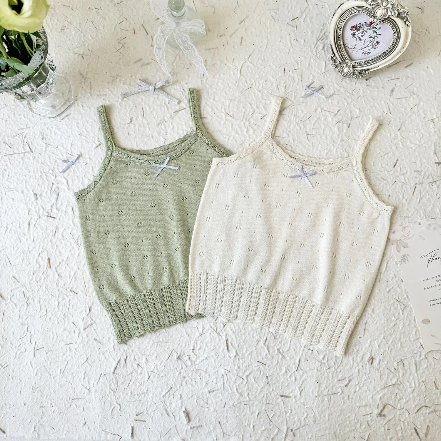 Kids Girl Cute Knitted Singlet Summer Baby Girls Cotton Thin Tops Toddler Clothes Children Sleeveless Hollow Out Bow T-shirts
Kids Girl Cute Knitted Singlet Summer Baby Girls Cotton Thin Tops Toddler Clothes Children Sleeveless Hollow Out Bow T-shirts