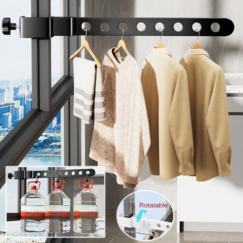 Multi-Function Aluminum Clothes Rack Foldable Rotating Design Wall Mounted Hanger for Indoor Drying Space Efficient Organizer
Multi-Function Aluminum Clothes Rack Foldable Rotating Design Wall Mounted Hanger for Indoor Drying Space Efficient Organizer