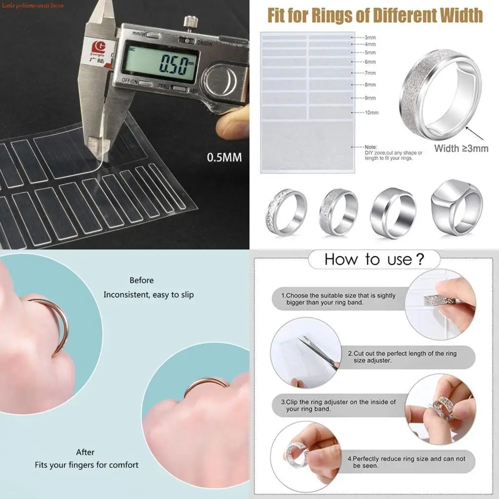 F92D Invisible Ring Size Adjusters Acrylic/Silicone Ring Guard Jewelry Loosing Rings Tightener Connector Spacer for Women Men
F92D Invisible Ring Size Adjusters Acrylic/Silicone Ring Guard Jewelry Loosing Rings Tightener Connector Spacer for Women Men