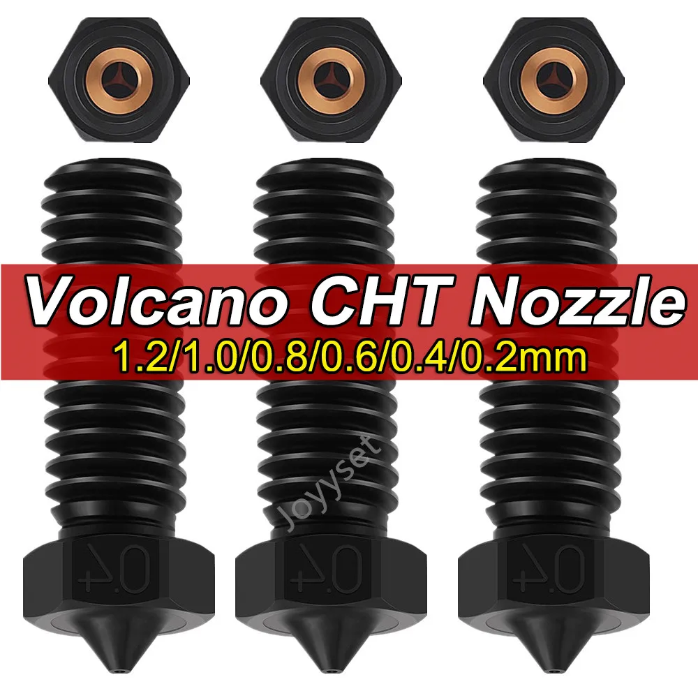 1/2Pcs Volcano Hardened Steel Nozzle CHT High Flow Clone Nozzles 500°C Volcano for Artillery Vyper Hotend 3D Printer Parts
1/2Pcs Volcano Hardened Steel Nozzle CHT High Flow Clone Nozzles 500°C Volcano for Artillery Vyper Hotend 3D Printer Parts