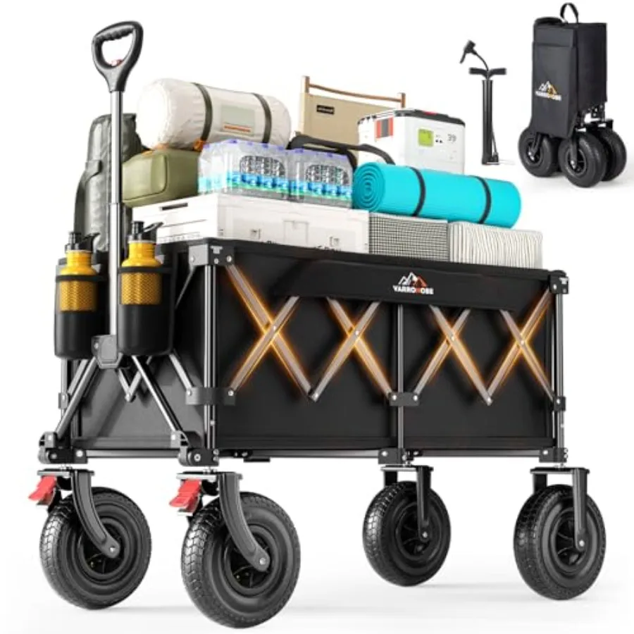 Beach Wagon with 9x3 Big Rubber Wheels for Sand 350lbs Heavy Duty 200L Collapsible Utility Wagon Easy Transport Storage Ideal f
Beach Wagon with 9x3 Big Rubber Wheels for Sand 350lbs Heavy Duty 200L Collapsible Utility Wagon Easy Transport Storage Ideal f