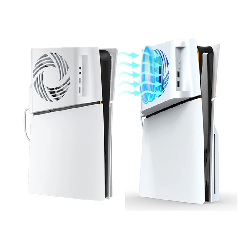 Side-Mounted Cooling Fan With LED Light Ports Game Console Cooling Fan For PS5 SLIM Game Console Accessori
Side-Mounted Cooling Fan With LED Light Ports Game Console Cooling Fan For PS5 SLIM Game Console Accessori