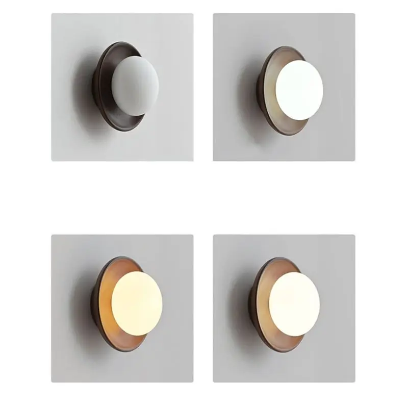 JHD Milky White Round Glass Wall Lamp For Bedroom Bedside Wall Lights In Nature Wood Walnut Color For Hallway Stair Aisle
JHD Milky White Round Glass Wall Lamp For Bedroom Bedside Wall Lights In Nature Wood Walnut Color For Hallway Stair Aisle