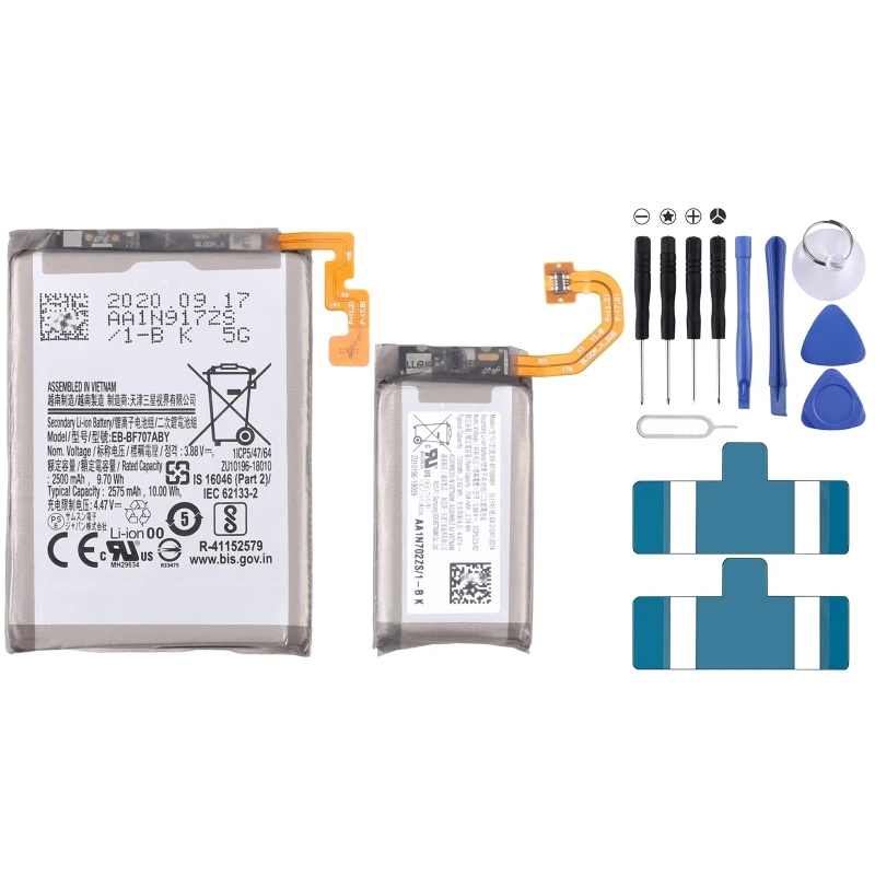 EB-BF707ABY EB-BF708ABY 1 Pair 2575mAh 725mAh Battery Replacement For Samsung Galaxy Z Flip 5G
EB-BF707ABY EB-BF708ABY 1 Pair 2575mAh 725mAh Battery Replacement For Samsung Galaxy Z Flip 5G