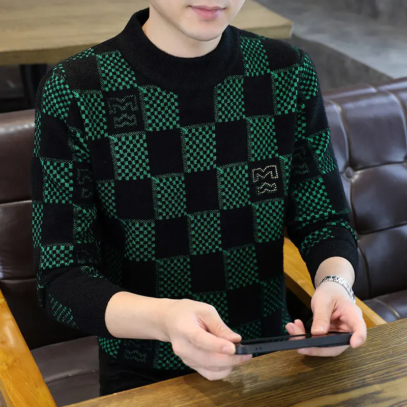 Модный мужской вязаный свитер с высоким воротником, модное клетчатое теплое нижнее белье с вышивкой, длинное свековое зимнее термобелье...
Модный мужской вязаный свитер с высоким воротником, модное клетчатое теплое нижнее белье с вышивкой, длинное свековое зимнее термобелье...