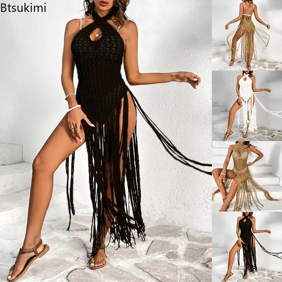 2026 Women's Crochet Tunic Bikini Cover-ups Sexy Hollow Out Dresses Summer Clothes Beach Wear Swim Suit See Through Tassel Dress
2026 Women's Crochet Tunic Bikini Cover-ups Sexy Hollow Out Dresses Summer Clothes Beach Wear Swim Suit See Through Tassel Dress