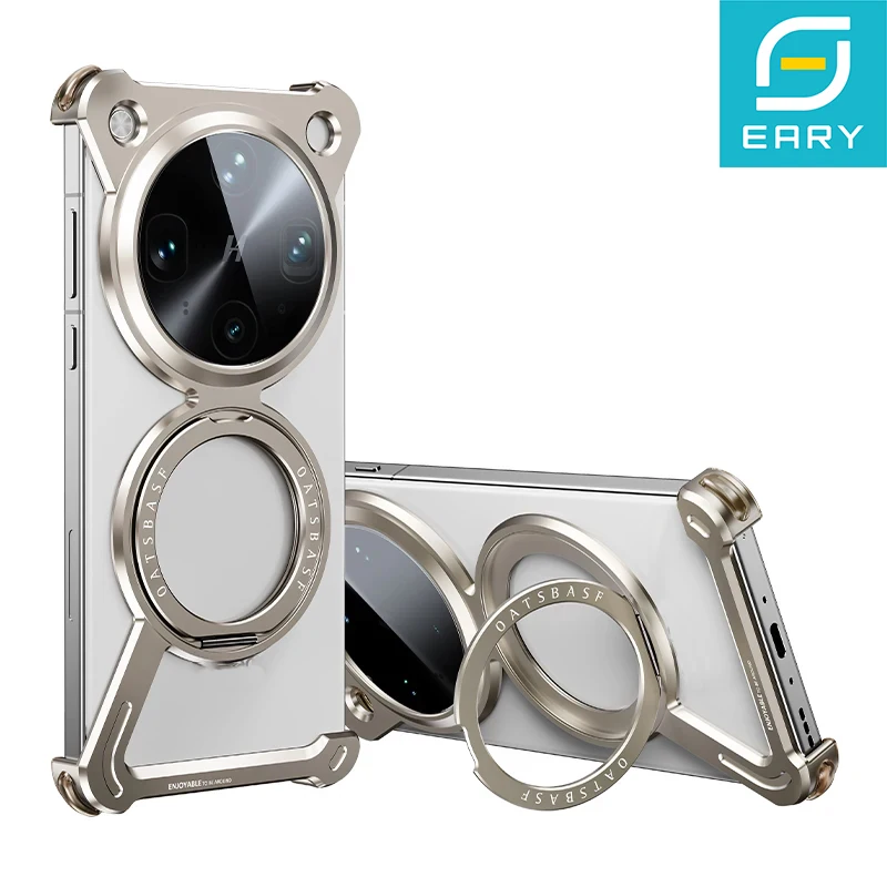 Eary Metal Phone Case for Oppo Find X8 Ultra Magnetic Ring Stand 360° Rotation Frameless Bumper Shockproof Protective Cover Slim
Eary Metal Phone Case for Oppo Find X8 Ultra Magnetic Ring Stand 360° Rotation Frameless Bumper Shockproof Protective Cover Slim