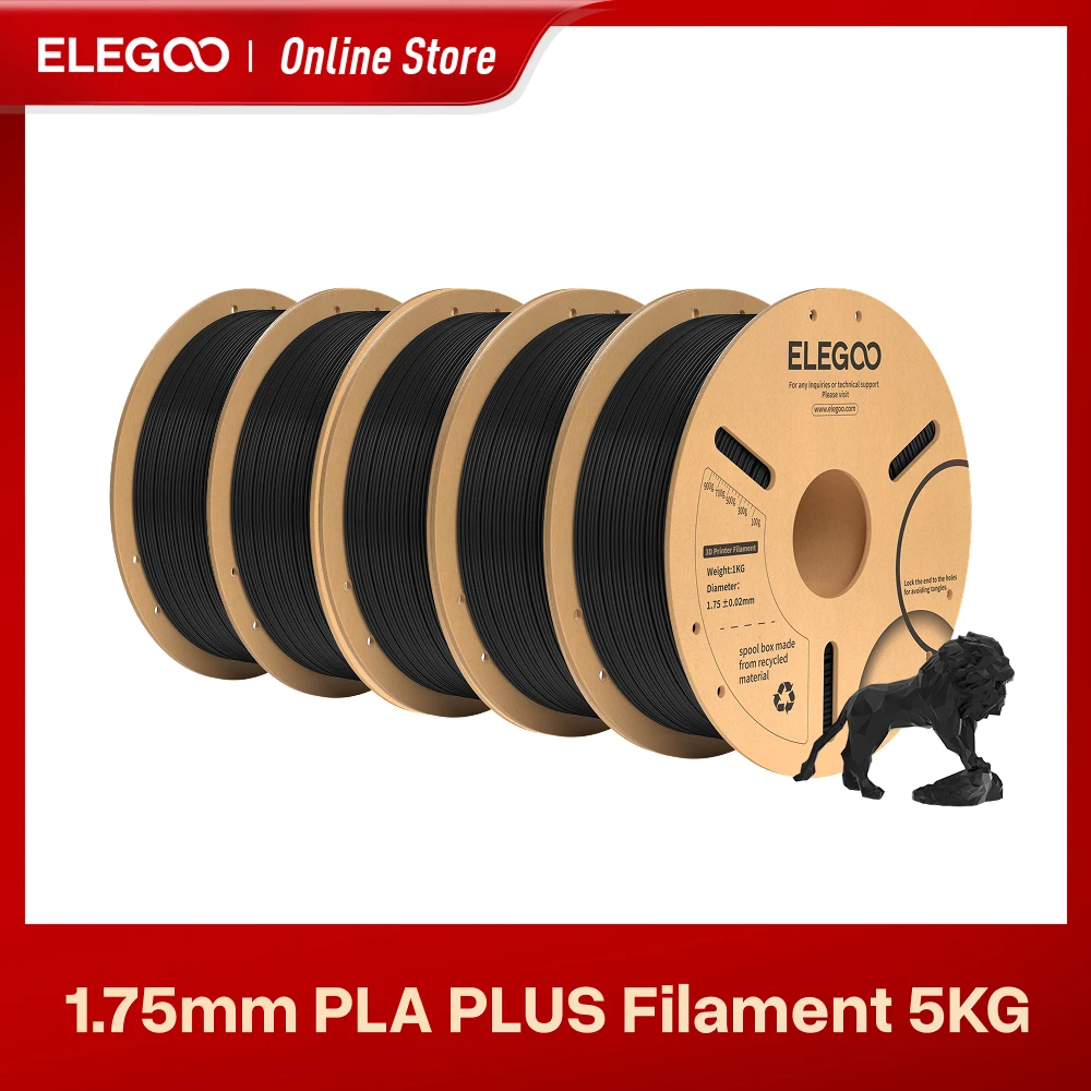 ELEGOO 10KG PLA+ Filament 1.75mm 3D Filament for FDM 3D Printer Plastic for 3D Printer Elegoo for CZ/US
ELEGOO 10KG PLA+ Filament 1.75mm 3D Filament for FDM 3D Printer Plastic for 3D Printer Elegoo for CZ/US