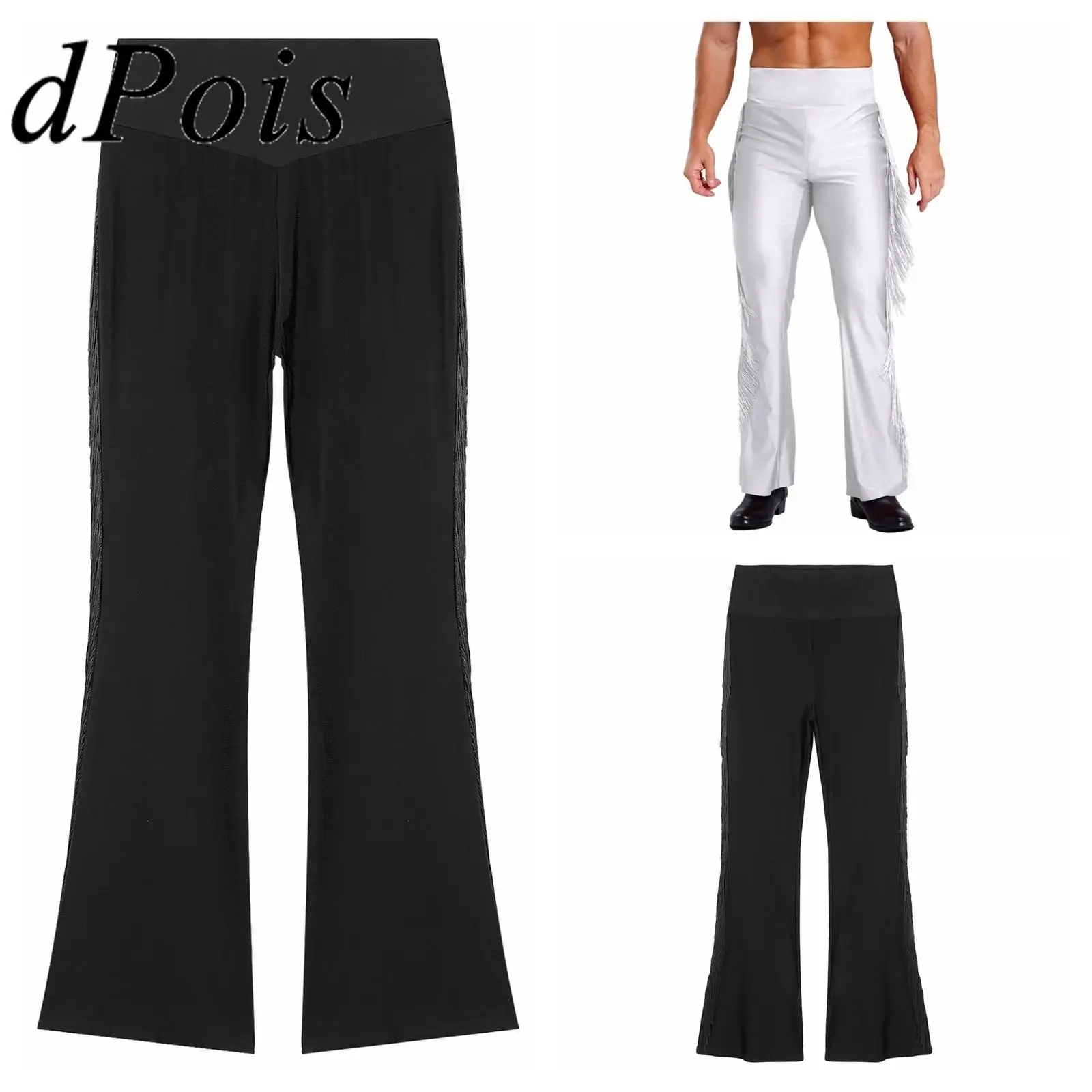 Men Latin Dance Tassel Flares Pants Vintage Bell-Bottom Trousers Ballroom Outfit Salsa Jazz Performance Club Disco Party Costume
Men Latin Dance Tassel Flares Pants Vintage Bell-Bottom Trousers Ballroom Outfit Salsa Jazz Performance Club Disco Party Costume