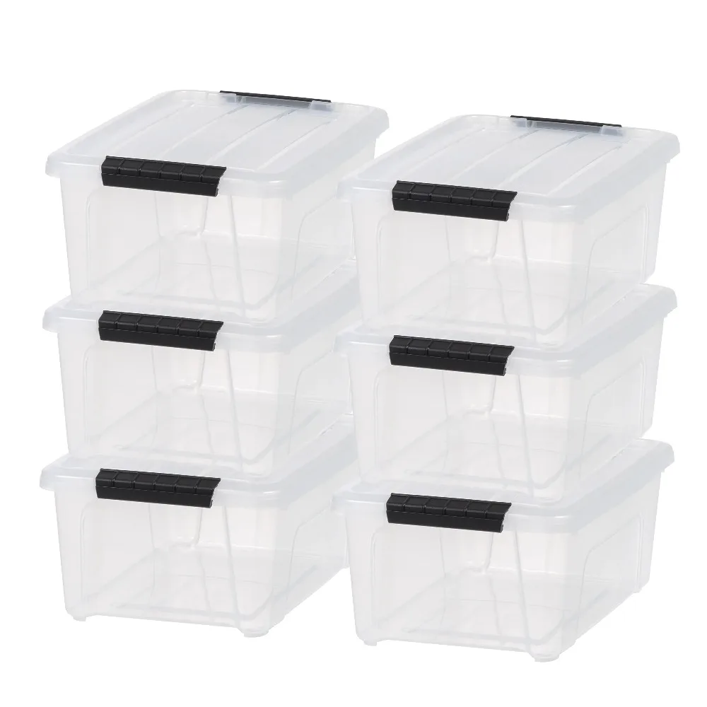 13.5 Qt. Plastic Storage Bins with Lids, Stackable Storage Containers, Totes, 6 Pack
13.5 Qt. Plastic Storage Bins with Lids, Stackable Storage Containers, Totes, 6 Pack