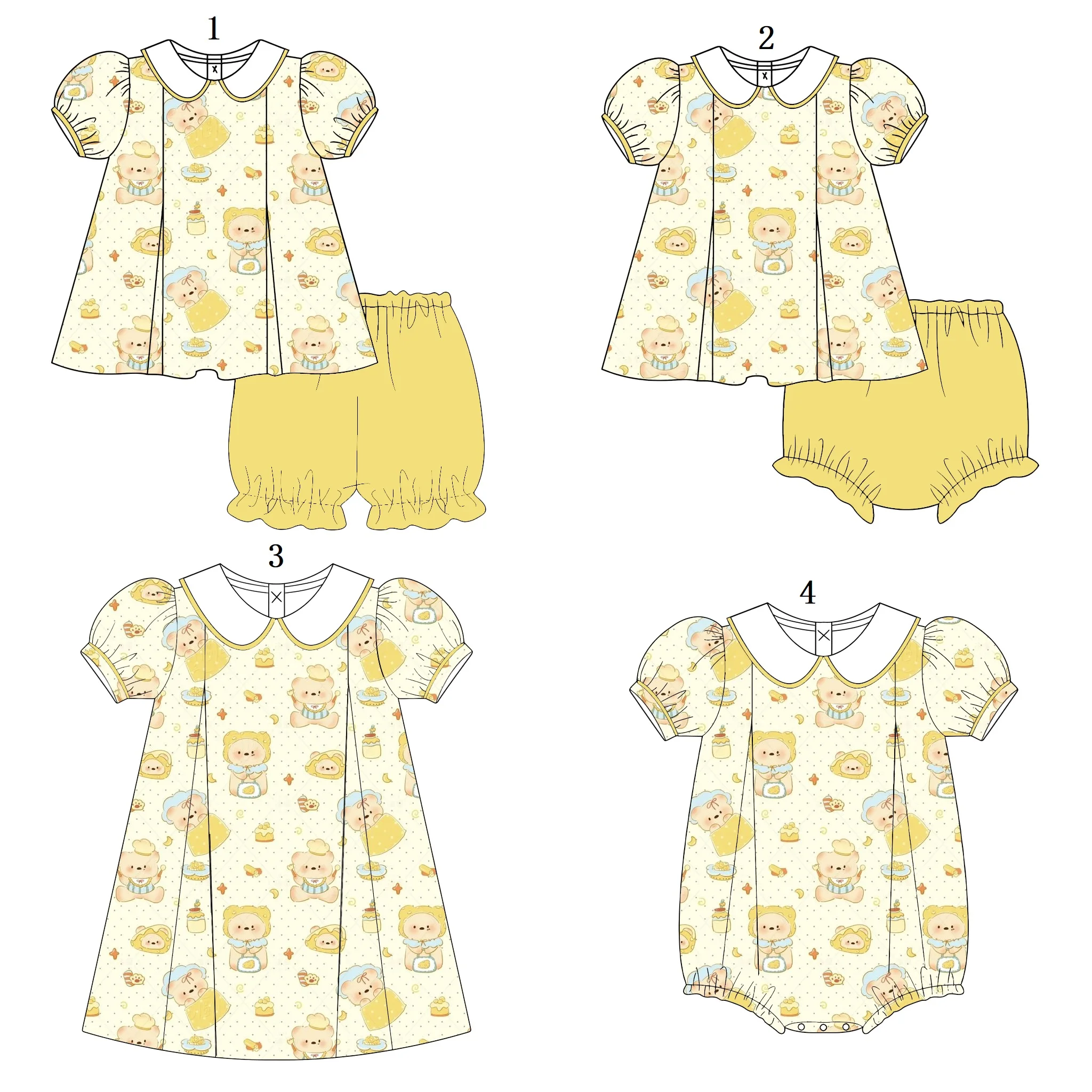 Fashion Girls Clothes Yellow Cartoon Animal Print Girls Outfit Sets Girls Casual Dresses Newborn Bodysuit
Fashion Girls Clothes Yellow Cartoon Animal Print Girls Outfit Sets Girls Casual Dresses Newborn Bodysuit