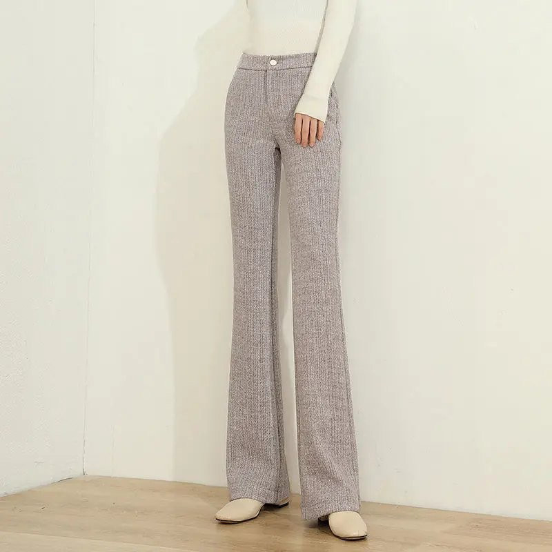 2023 New Autumn Winter Women Flare Pants Office Lady High Waist Thin Woolen Wide Leg Pants Fashion Casual Elastic Waist Trousers
2023 New Autumn Winter Women Flare Pants Office Lady High Waist Thin Woolen Wide Leg Pants Fashion Casual Elastic Waist Trousers