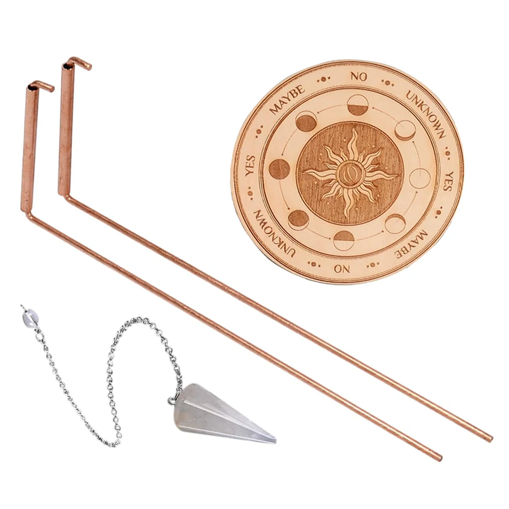 2PCS Telescopic Dowsing Rods 99.9% Copper Detector Wand Spiri-Crystal Pendant Disc And Bag Kit For Divination And Investigation
2PCS Telescopic Dowsing Rods 99.9% Copper Detector Wand Spiri-Crystal Pendant Disc And Bag Kit For Divination And Investigation