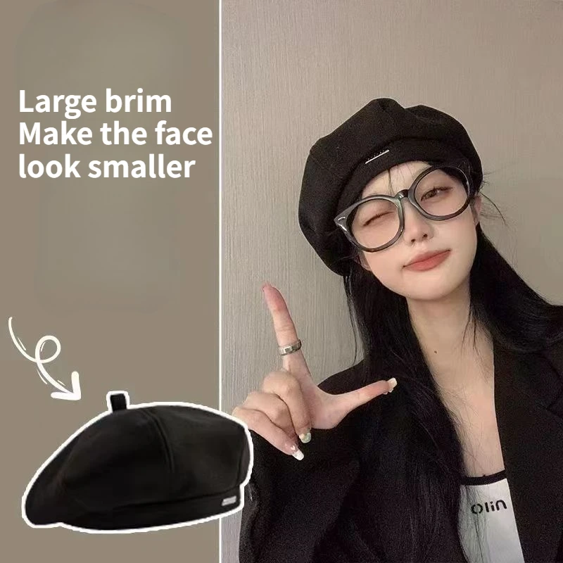 Lightweight Adjustable Beret for Women Classic Black Solid Color Painter Hat Korean Style Thin Material Versatile Use
Lightweight Adjustable Beret for Women Classic Black Solid Color Painter Hat Korean Style Thin Material Versatile Use