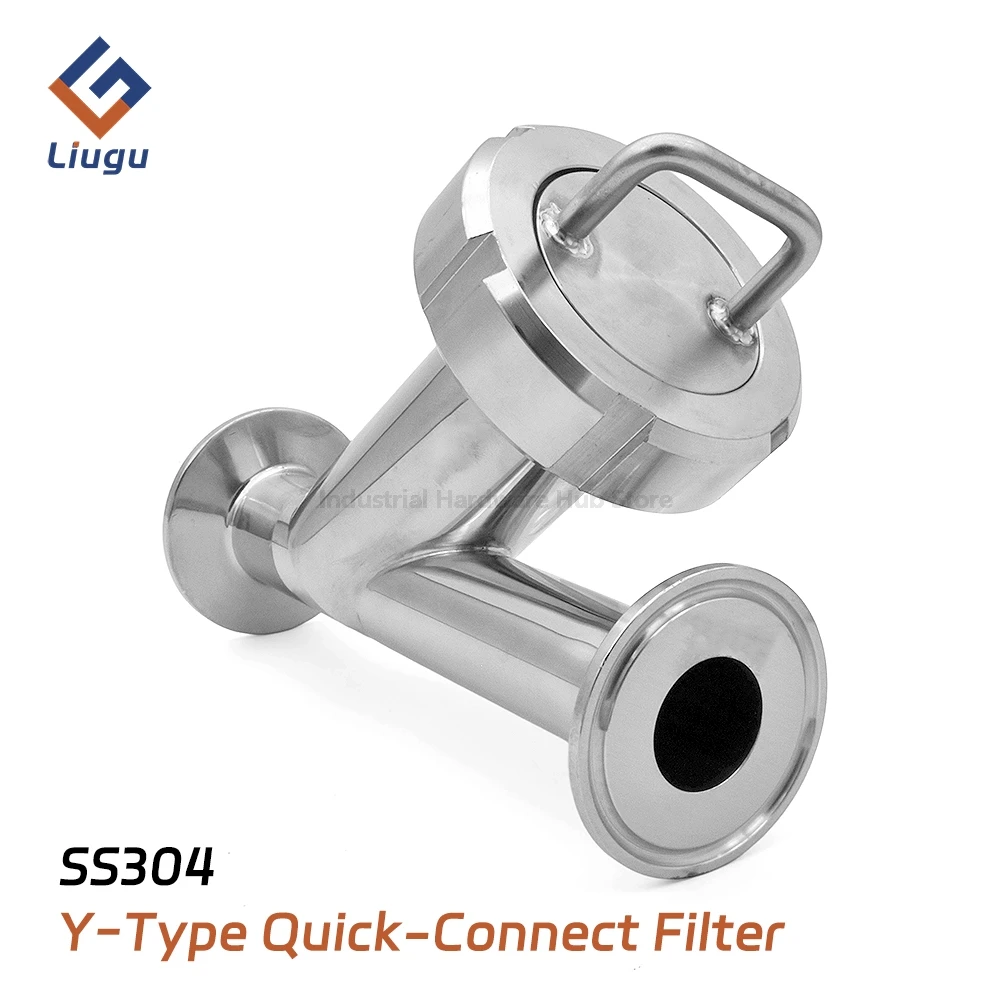 304 Stainless Steel Tri Clamp Sanitary Y-Strainer Filter,3/4"-2"Ferrule OD 50.5-64mm, Food Grade, Food/Beverage/Brewing Pipeline
304 Stainless Steel Tri Clamp Sanitary Y-Strainer Filter,3/4"-2"Ferrule OD 50.5-64mm, Food Grade, Food/Beverage/Brewing Pipeline