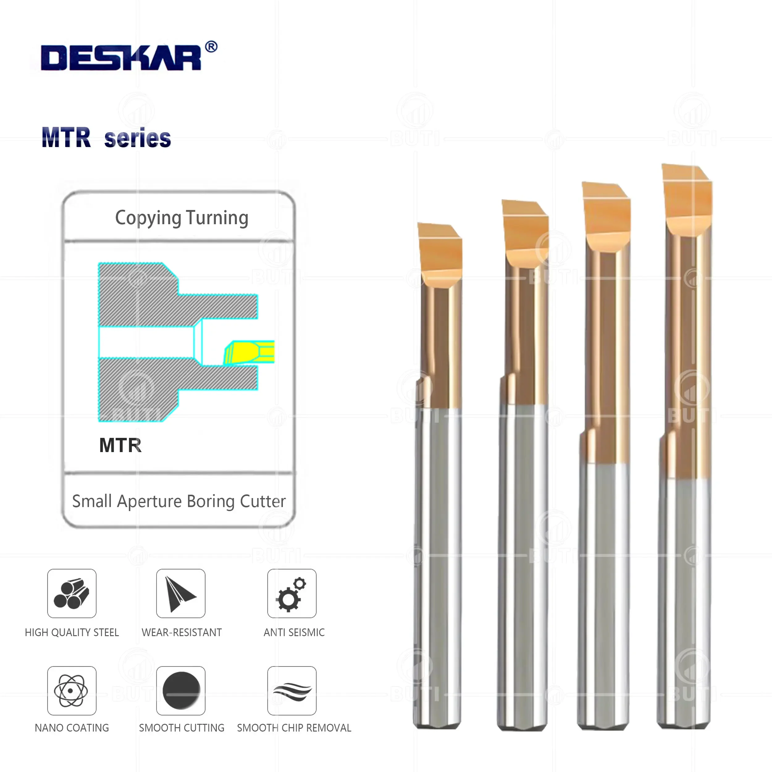 CNC Lathe Tools Small Bore Boring Tool Series MTR5.0/6.0/7.0/10.0 R0.1/0.2 L15/22/30 Small Aperture Inner Hole Boring Tool Alloy
CNC Lathe Tools Small Bore Boring Tool Series MTR5.0/6.0/7.0/10.0 R0.1/0.2 L15/22/30 Small Aperture Inner Hole Boring Tool Alloy