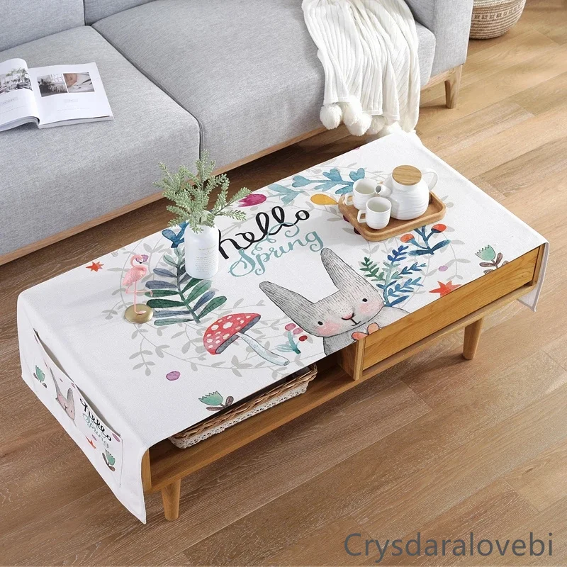 Cotton Linen Rectangular Tablecloth TV Cabinet Tea Table Cover Towel with Storage Bag Cartoon Table Cloth
Cotton Linen Rectangular Tablecloth TV Cabinet Tea Table Cover Towel with Storage Bag Cartoon Table Cloth