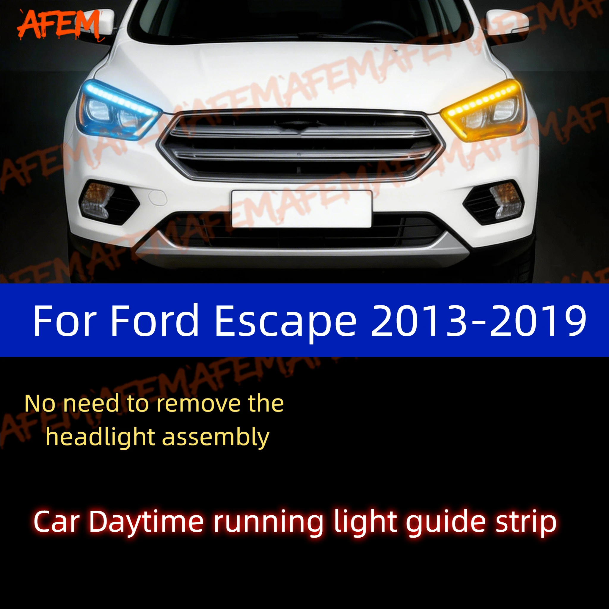 2pcs For Ford Escape 2013-2019 Daytime Running Light Guide Strip Auto LED DRL Daytime Flexible Decorative Ambient Lamp
2pcs For Ford Escape 2013-2019 Daytime Running Light Guide Strip Auto LED DRL Daytime Flexible Decorative Ambient Lamp