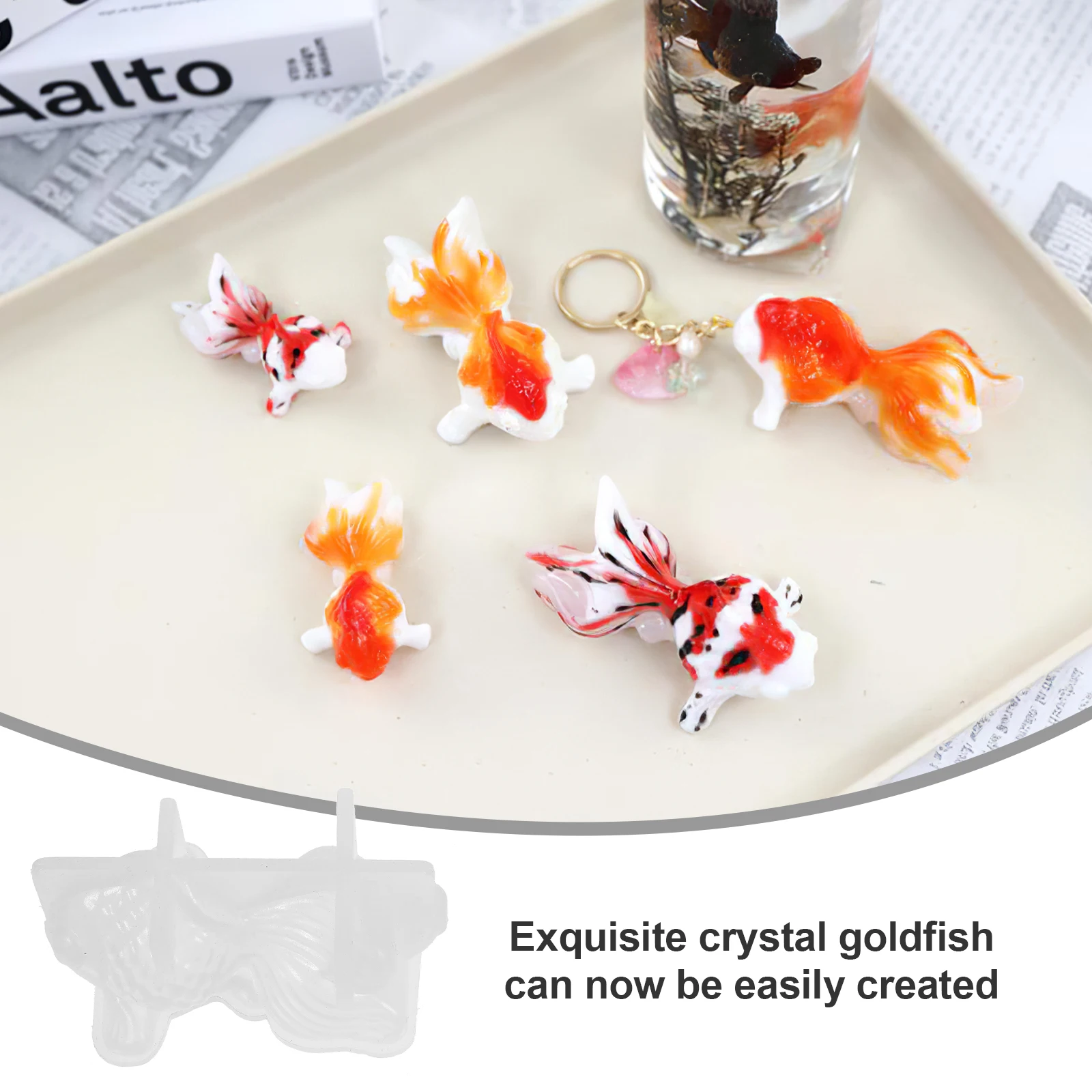 2 Pcs Goldfish Silicone Mold Ornament for Resin Animal Making Molds Casting Mini Shapes Epoxy Shaped
2 Pcs Goldfish Silicone Mold Ornament for Resin Animal Making Molds Casting Mini Shapes Epoxy Shaped