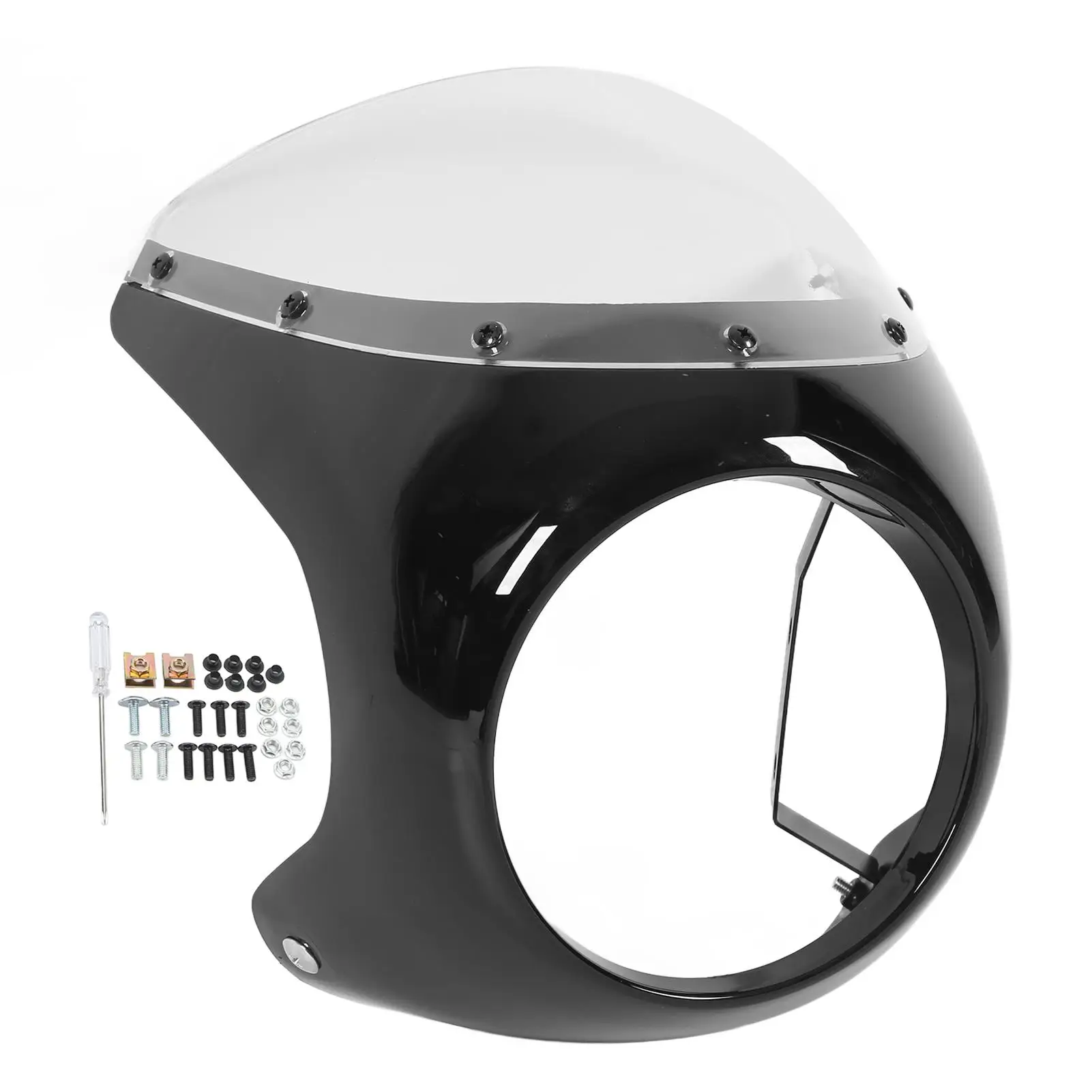 Motorcycle Headlight Fairing Front Clear Lighting Firm Fixed Headlight Fairing Cover for round Headlights Motorbike
Motorcycle Headlight Fairing Front Clear Lighting Firm Fixed Headlight Fairing Cover for round Headlights Motorbike