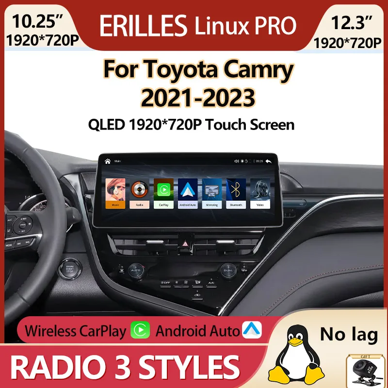 Автомобильная магнитола для Toyota Camry 2021-2023 с беспроводным CarPlay и Android Auto, мультимедийный видеоплеер, стереосистема, экран для автомобиля
Автомобильная магнитола для Toyota Camry 2021-2023 с беспроводным CarPlay и Android Auto, мультимедийный видеоплеер, стереосистема, экран для автомобиля