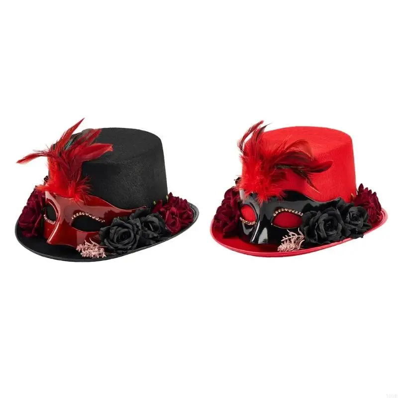Unique Gothic Styles Masked Top Hat With Embellishment For Parties And Performances Soft Materials Y08E
Unique Gothic Styles Masked Top Hat With Embellishment For Parties And Performances Soft Materials Y08E